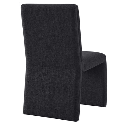 Emory Slub Weave Fabric Dining Chair Set of 2