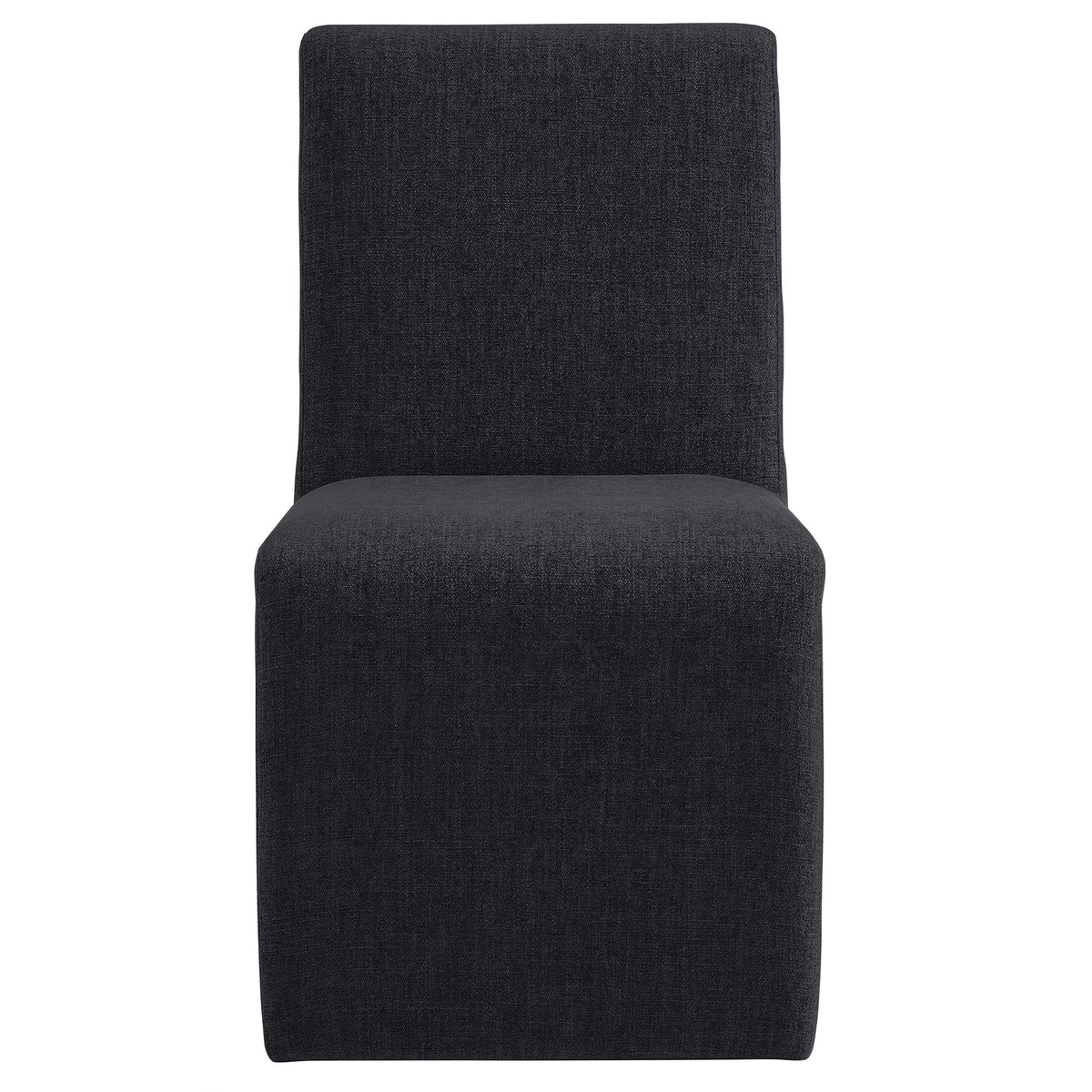 Emory Slub Weave Fabric Dining Chair Set of 2