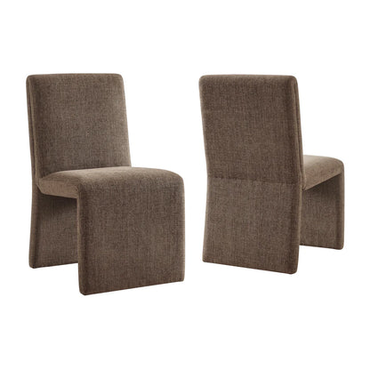 Emory Slub Weave Fabric Dining Chair Set of 2