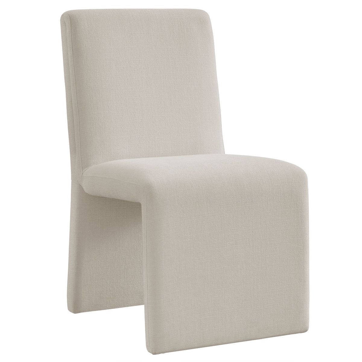 Emory Slub Weave Fabric Dining Chair Set of 2