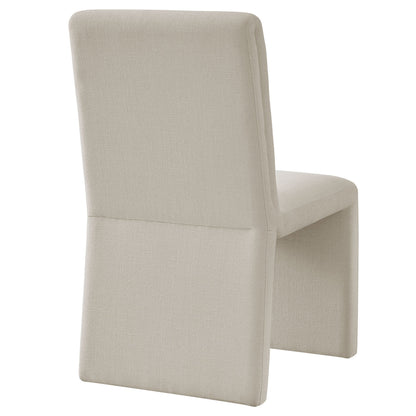 Emory Slub Weave Fabric Dining Chair Set of 2