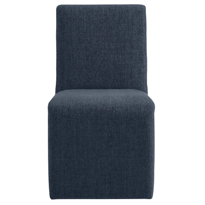 Emory Slub Weave Fabric Dining Chair Set of 2