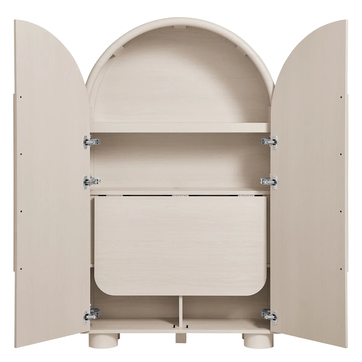 Bellamy Arched Fold‑Out Desk Cabinet