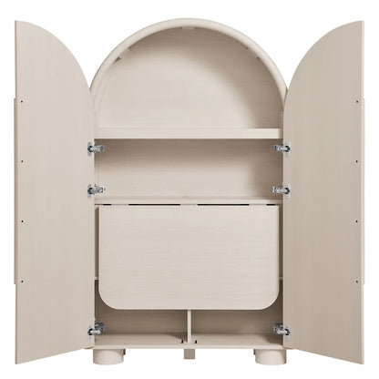 Bellamy Arched Fold‑Out Desk Cabinet