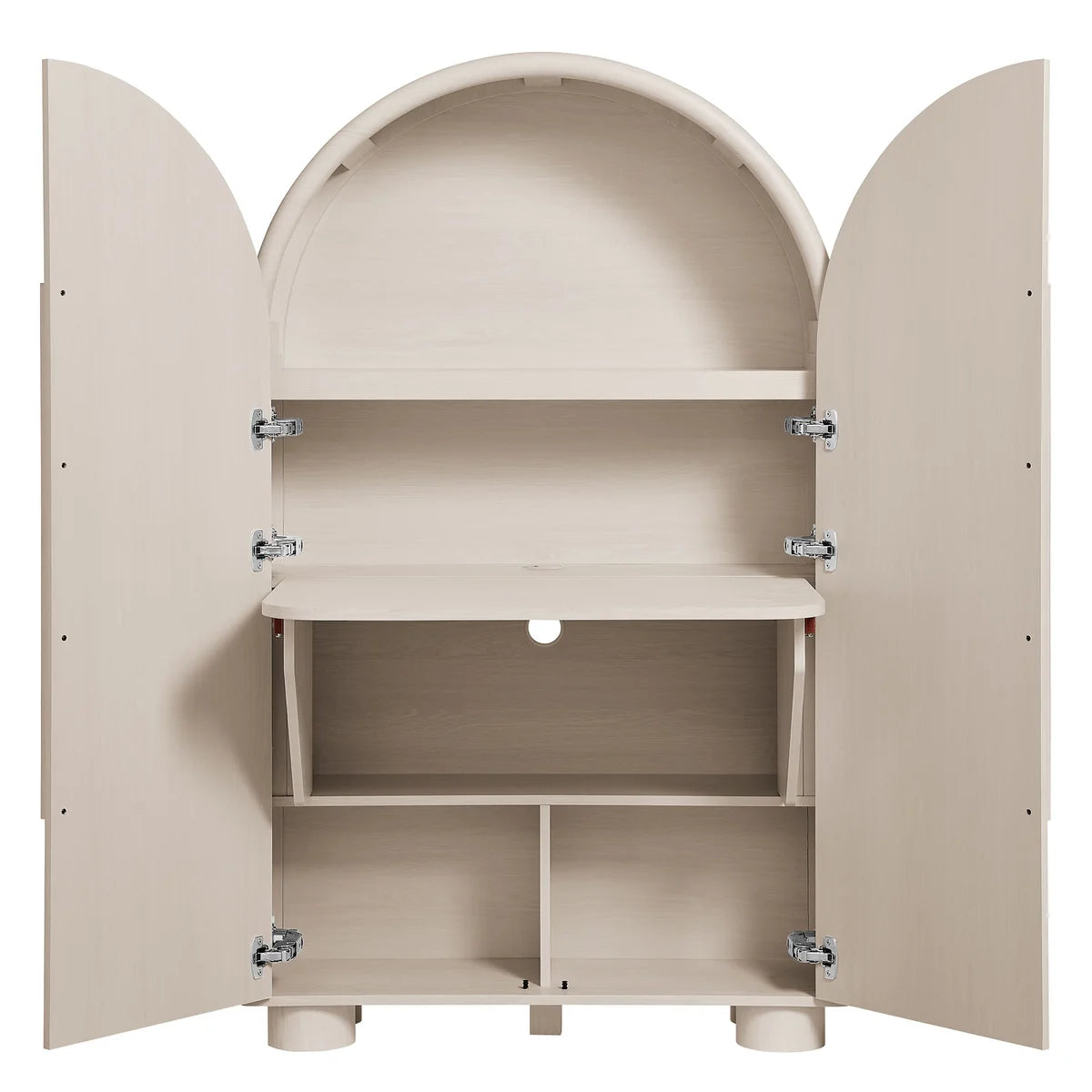 Bellamy Arched Fold‑Out Desk Cabinet