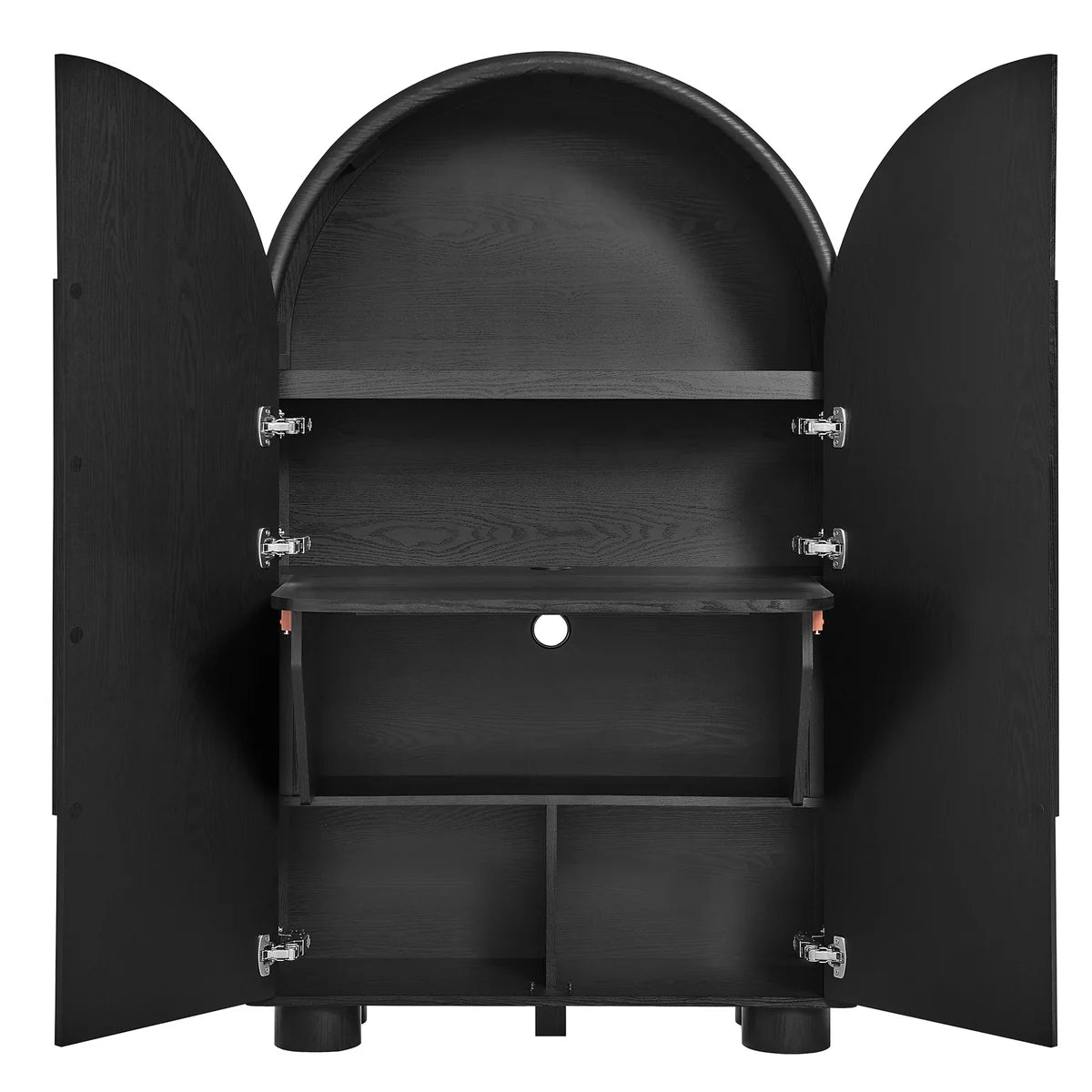 Bellamy Arched Fold‑Out Desk Cabinet
