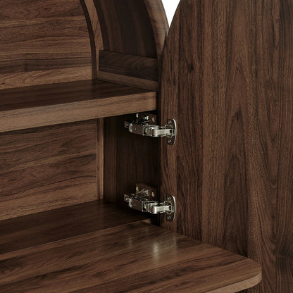 Bellamy Arched Fold‑Out Desk Cabinet
