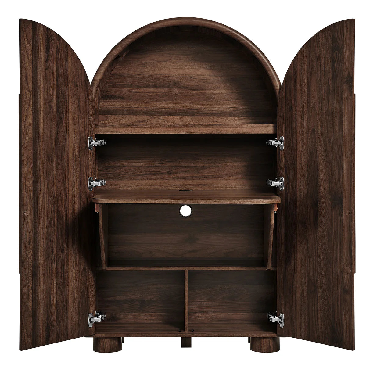Bellamy Arched Fold‑Out Desk Cabinet