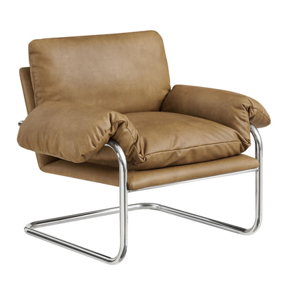 Ansel Vegan Leather Accent Chair