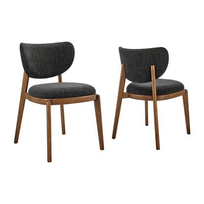 Fenwick Mid‑Century Modern Fabric Dining Chair Set of 2
