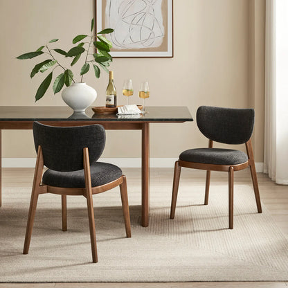Fenwick Mid‑Century Modern Fabric Dining Chair Set of 2
