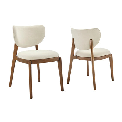 Fenwick Mid‑Century Modern Fabric Dining Chair Set of 2