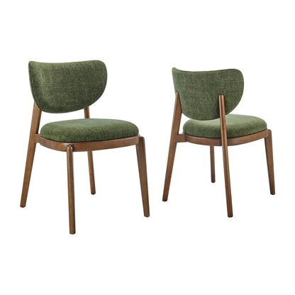 Fenwick Mid‑Century Modern Fabric Dining Chair Set of 2