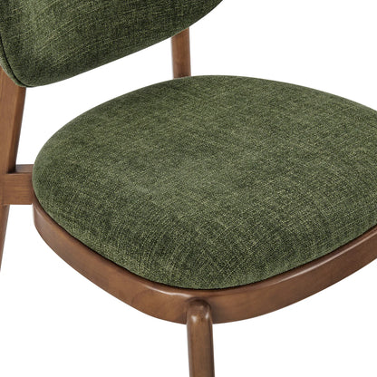 Fenwick Mid‑Century Modern Fabric Dining Chair Set of 2