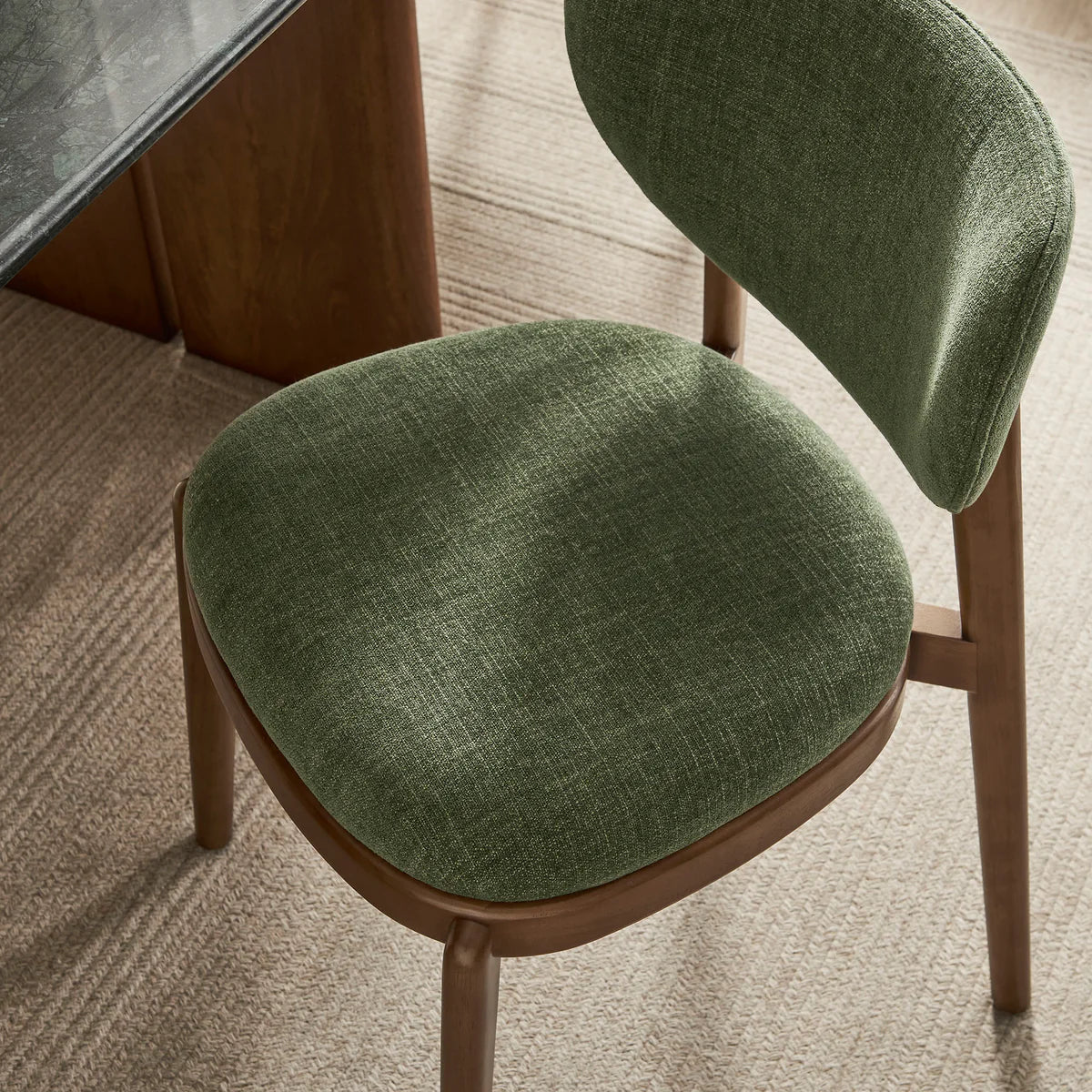 Fenwick Mid‑Century Modern Fabric Dining Chair Set of 2