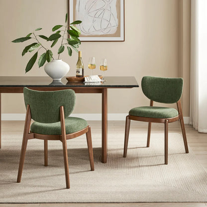 Fenwick Mid‑Century Modern Fabric Dining Chair Set of 2