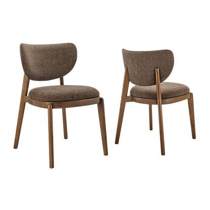 Fenwick Mid‑Century Modern Fabric Dining Chair Set of 2