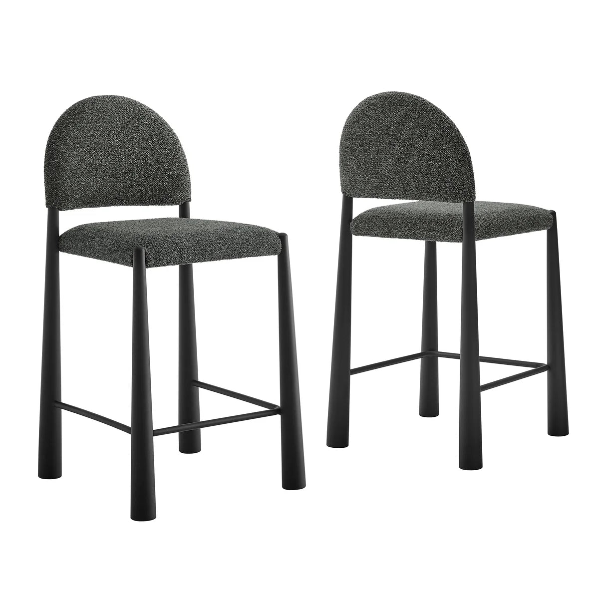 Hayley Upholstered Fabric Counter Stools Set of 2