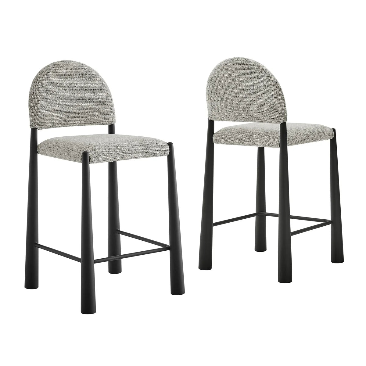 Hayley Upholstered Fabric Counter Stools Set of 2