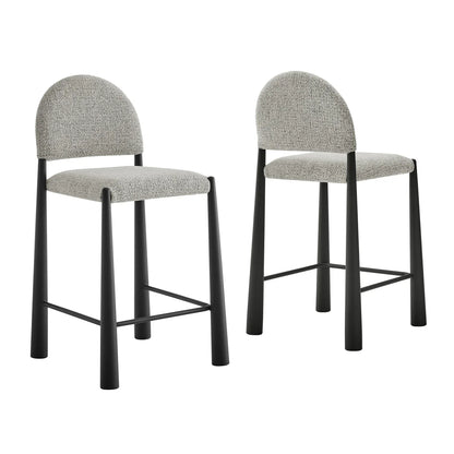 Hayley Upholstered Fabric Counter Stools Set of 2