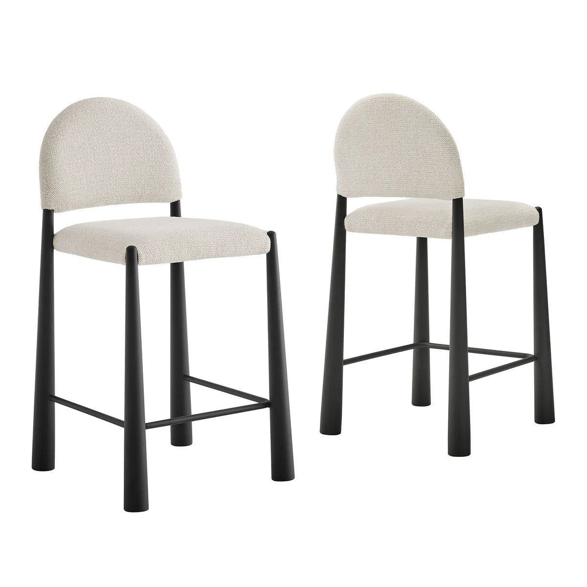 Hayley Upholstered Fabric Counter Stools Set of 2