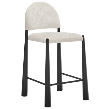 Hayley Upholstered Fabric Counter Stools Set of 2