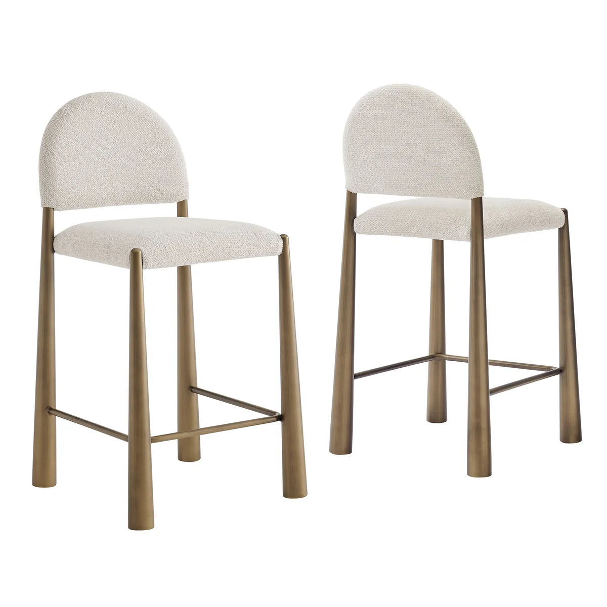 Hayley Upholstered Fabric Counter Stools Set of 2
