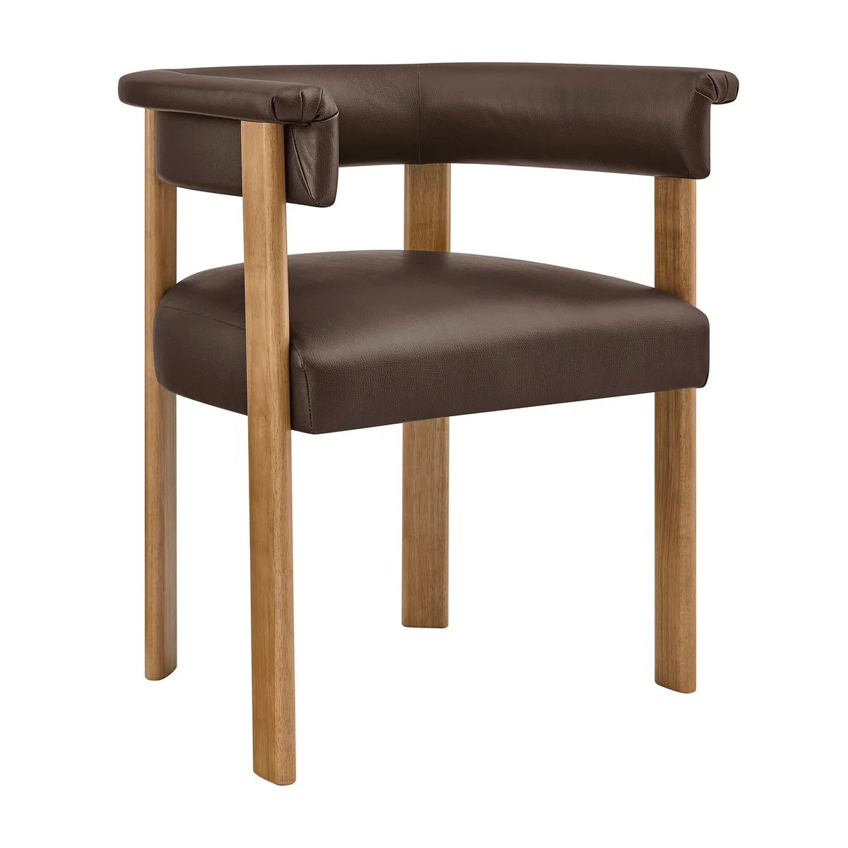 Imogen Vegan Leather Barrel Dining Chairs Set of 2