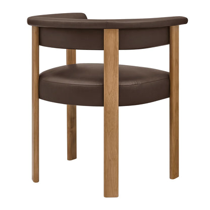 Imogen Vegan Leather Barrel Dining Chairs Set of 2