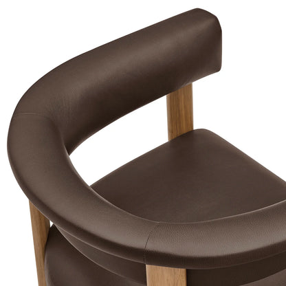 Imogen Vegan Leather Barrel Dining Chairs Set of 2