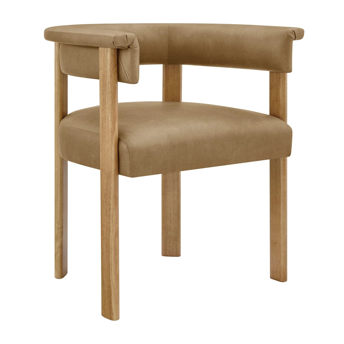Imogen Vegan Leather Barrel Dining Chairs Set of 2