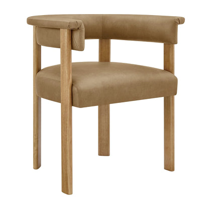 Imogen Vegan Leather Barrel Dining Chairs Set of 2