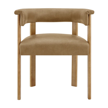Imogen Vegan Leather Barrel Dining Chairs Set of 2