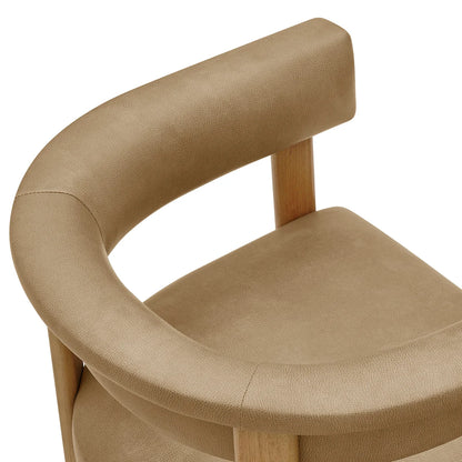 Imogen Vegan Leather Barrel Dining Chairs Set of 2