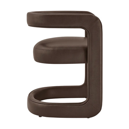 Winslow Vegan Leather Barrel Dining Chair