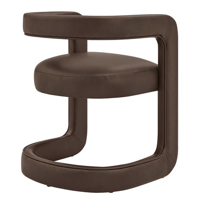 Winslow Vegan Leather Barrel Dining Chair