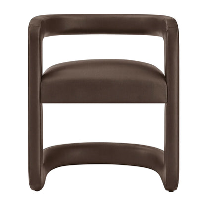Winslow Vegan Leather Barrel Dining Chair