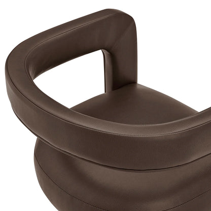 Winslow Vegan Leather Barrel Dining Chair