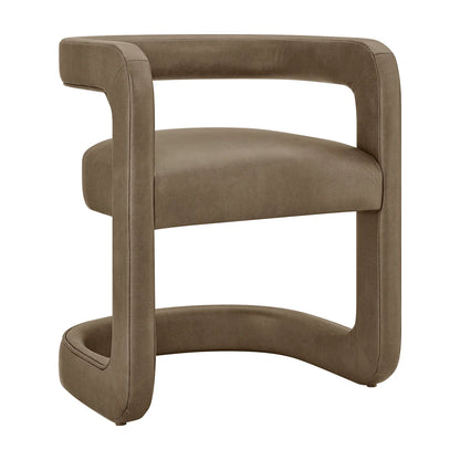 Winslow Vegan Leather Barrel Dining Chair
