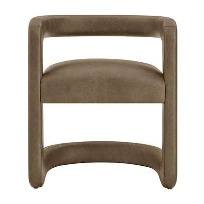 Winslow Vegan Leather Barrel Dining Chair