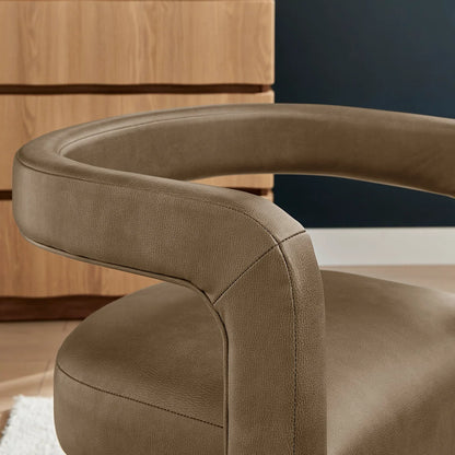 Winslow Vegan Leather Barrel Dining Chair