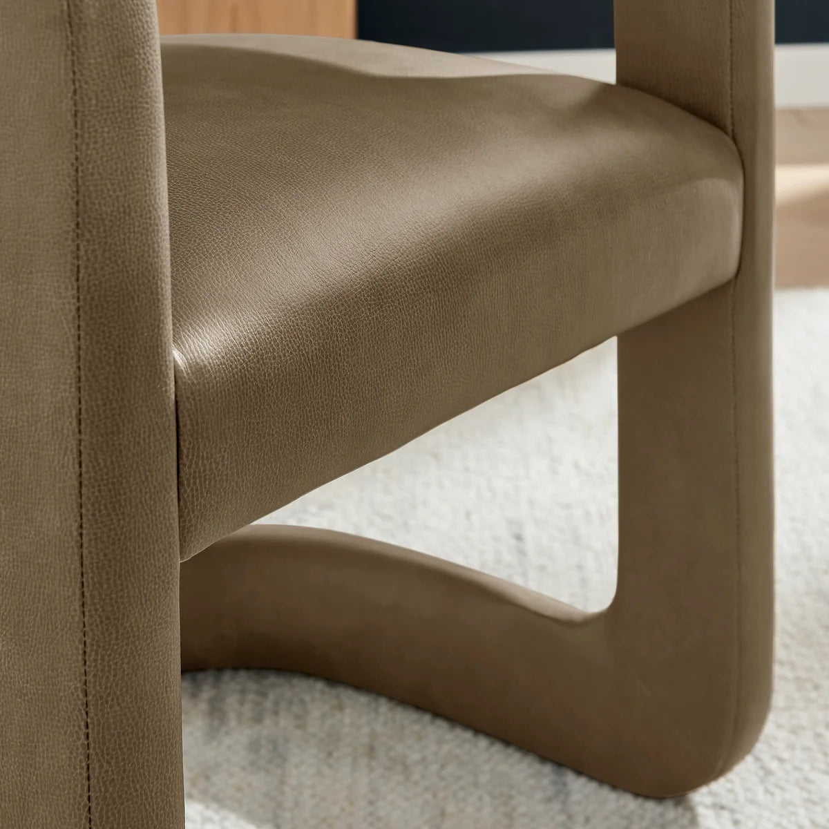 Winslow Vegan Leather Barrel Dining Chair