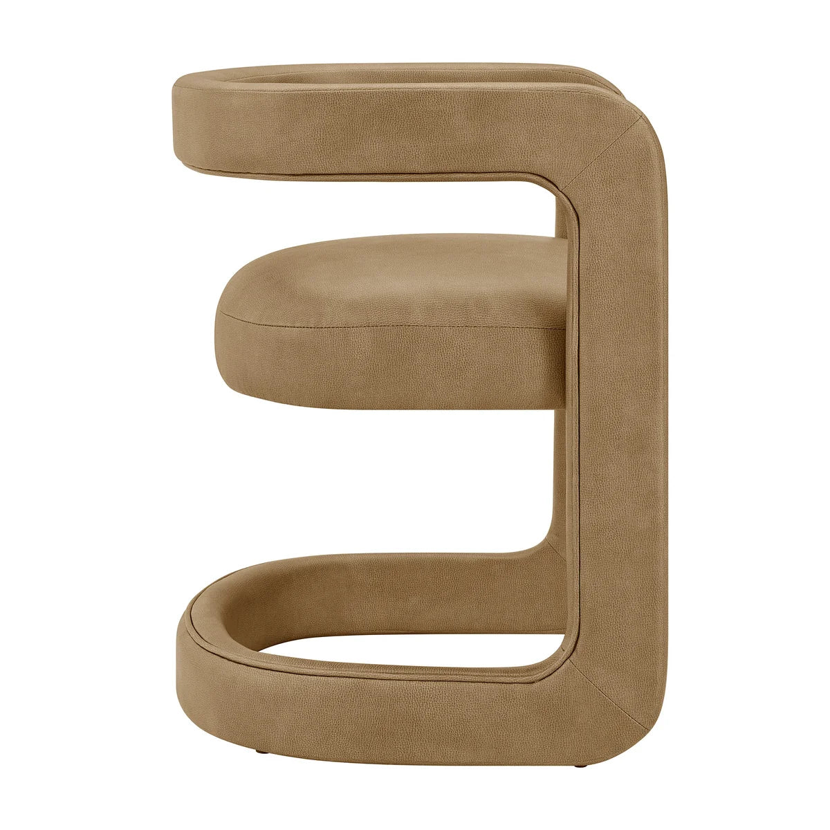 Winslow Vegan Leather Barrel Dining Chair