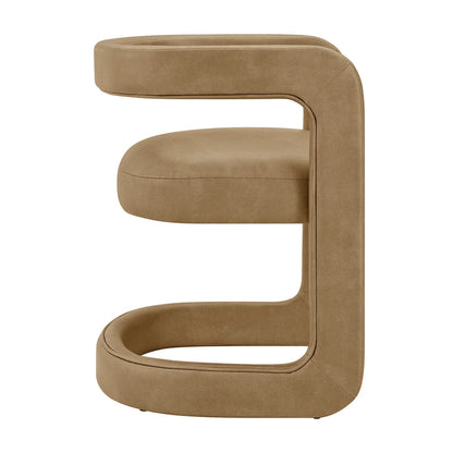 Winslow Vegan Leather Barrel Dining Chair