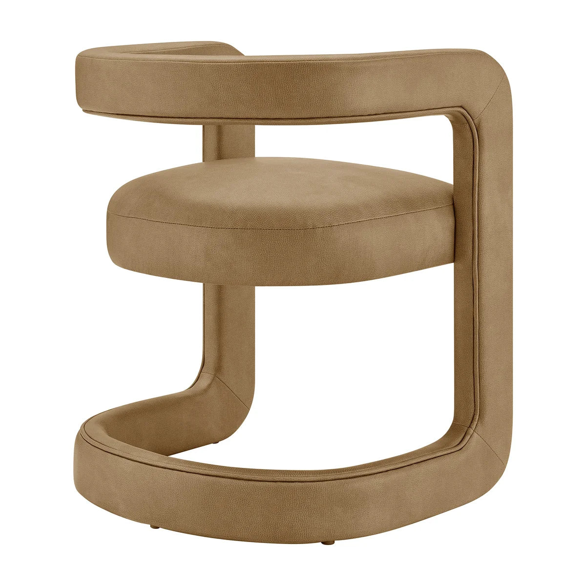 Winslow Vegan Leather Barrel Dining Chair