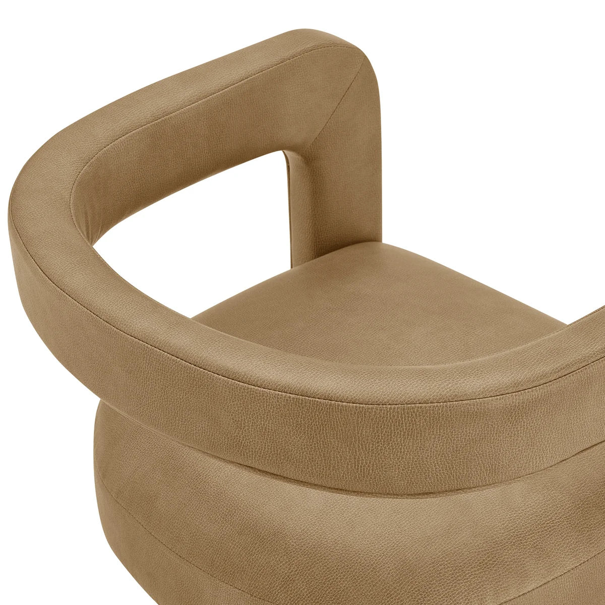 Winslow Vegan Leather Barrel Dining Chair