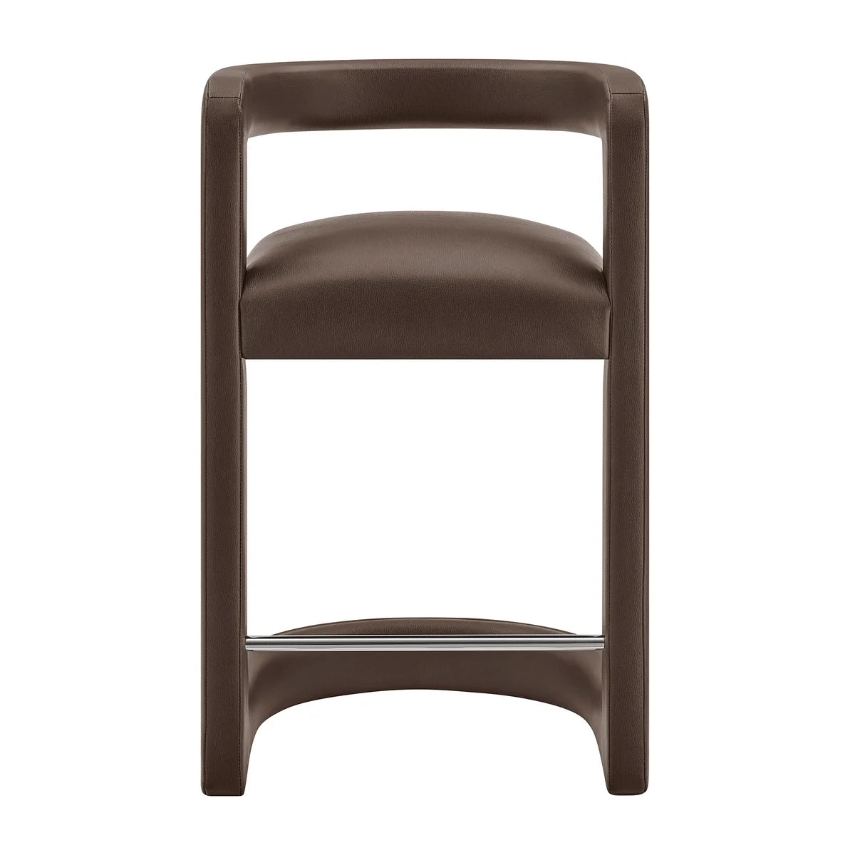Winslow Vegan Leather Counter Stool Curved Back