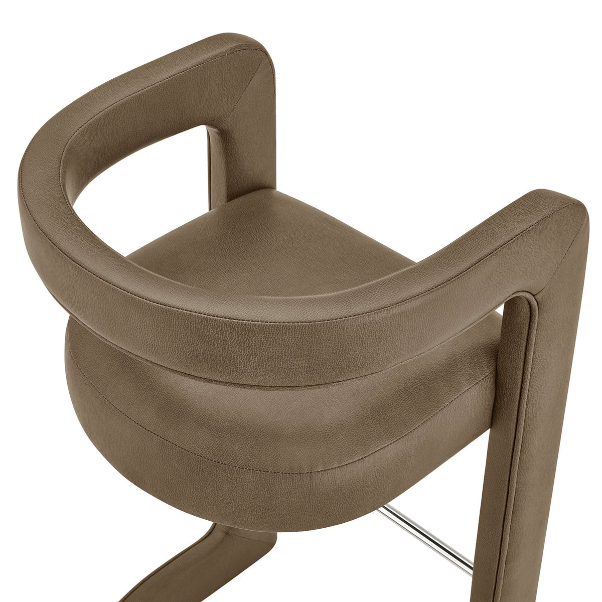 Winslow Vegan Leather Counter Stool Curved Back