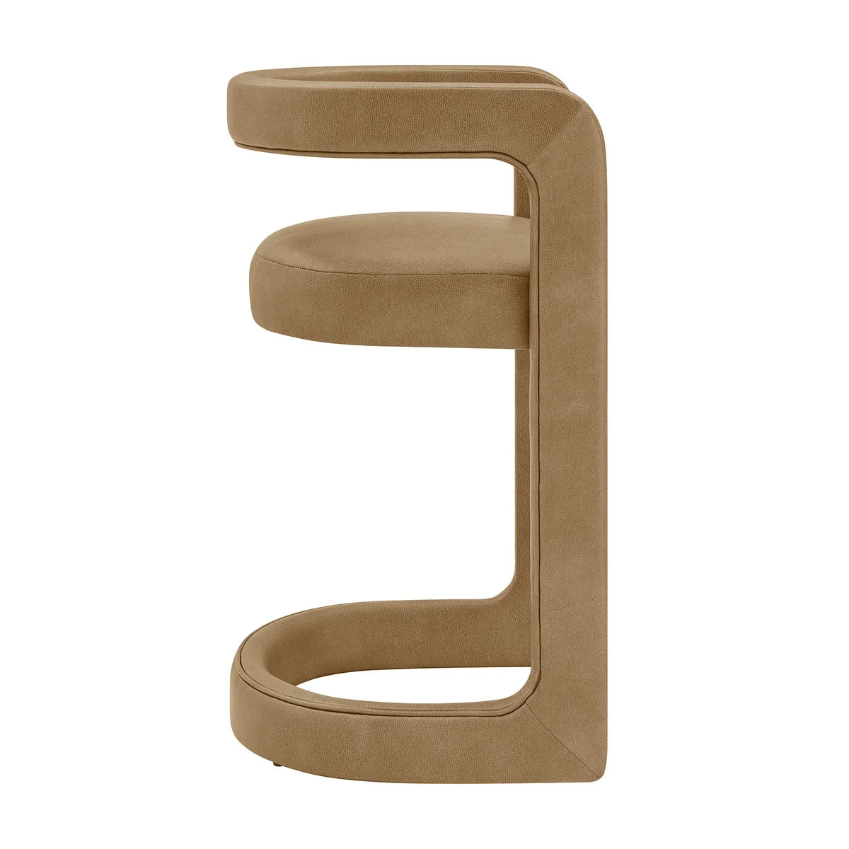Winslow Vegan Leather Counter Stool Curved Back