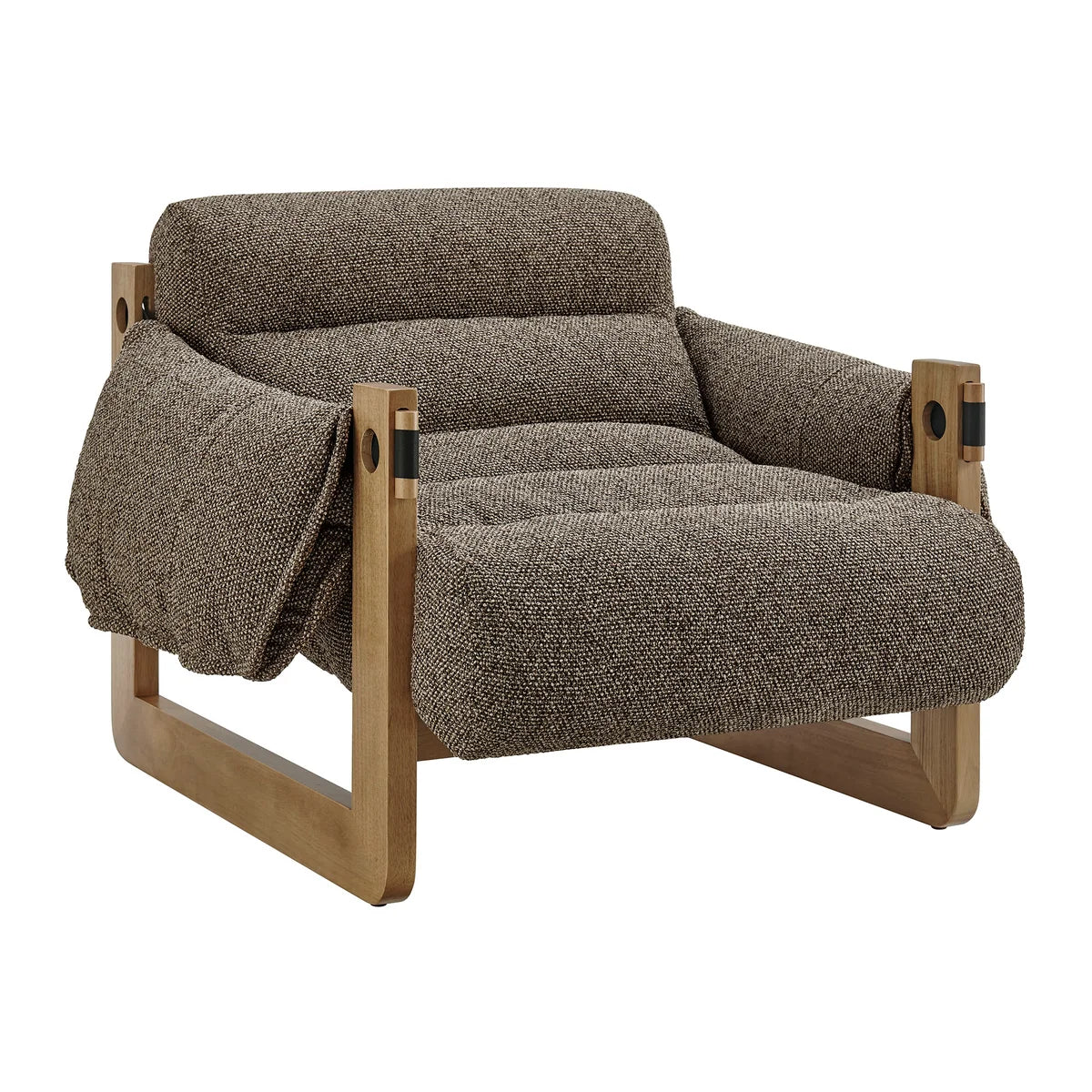 Sorelle Upholstered Fabric Sling Lounge Chair